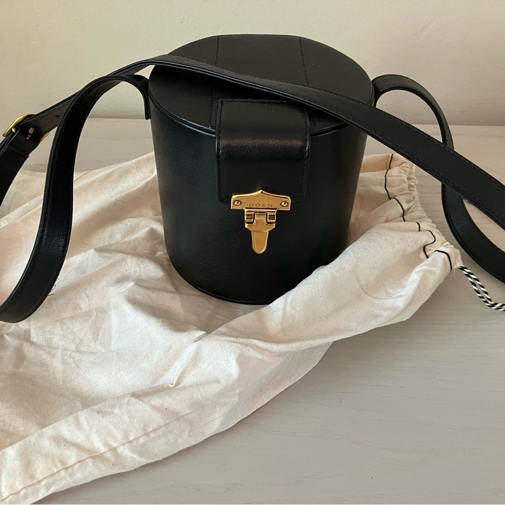 doen sylvie bag black leather crossbody Cottagecore grannycore vintage